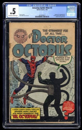 Amazing Spider-Man (1963) #3 CGC P 0.5 1st Appearance Doctor Octopus!