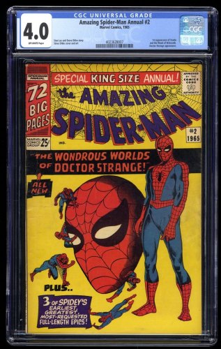 Cover Scan: Amazing Spider-Man Annual #2 CGC VG 4.0 Off White Dr. Strange Appearance! - Item ID #250341