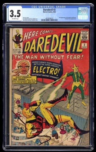 Daredevil #2 CGC VG- 3.5 Off White 2nd Appearance Daredevil and Electro!