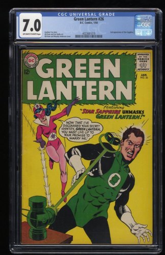 Cover Scan: Green Lantern #26 CGC FN/VF 7.0 2nd Appearance Star Sapphire! - Item ID #250777