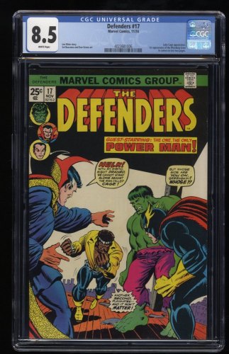 Defenders #17 CGC VF+ 8.5 Hulk Dr. Strange Luke Cage 1st Wrecking Crew!