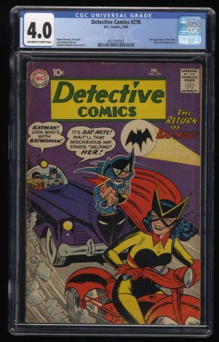 Cover Scan: Detective Comics #276 CGC VG 4.0 Off White to White 2nd Bat-Mite! - Item ID #250903