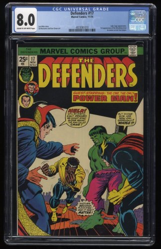 Cover Scan: Defenders #17 CGC VF 8.0 Hulk Dr. Strange Luke Cage 1st Wrecking Crew! - Item ID #251485