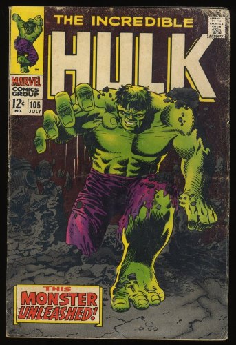 Incredible Hulk #105 GD/VG 3.0 1st Appearance Missing Link!