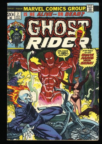 Ghost Rider #2 VG+ 4.5 1st Appearance Daimon  Hellstorm!