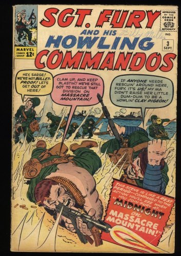 Cover Scan: Sgt. Fury and His Howling Commandos #3 VG 4.0 Meet Mister Fantastic! - Item ID #251921