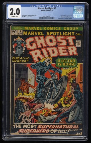 Marvel Spotlight #5 CGC GD 2.0 Off White 1st Appearance Ghost Rider! Stan Lee!