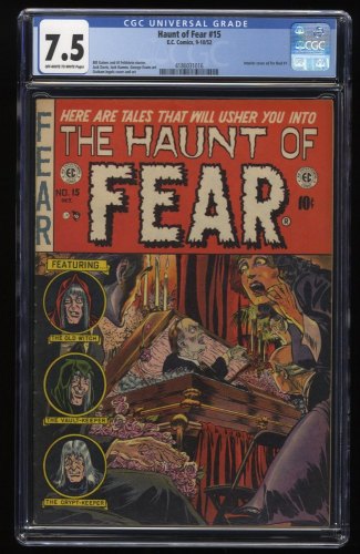 Haunt of Fear #15 CGC VF- 7.5 Witch's Cauldron! Graham Ingels Cover Art!