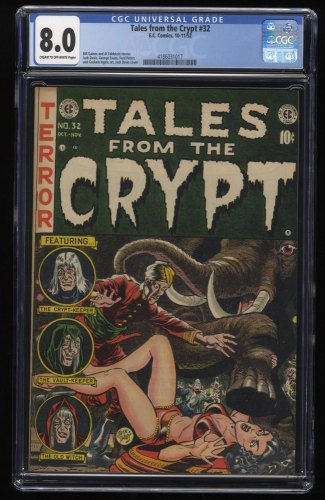 Tales From The Crypt #32 CGC VF 8.0 Jack Davis Cover Art! EC Pre-Code Horror!