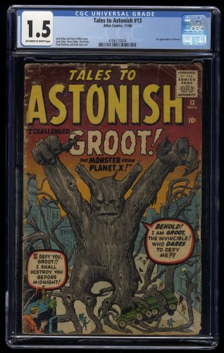 Cover Scan: Tales To Astonish #13 CGC FA/GD 1.5 1st Groot Guardians of the Galaxy! - Item ID #254474