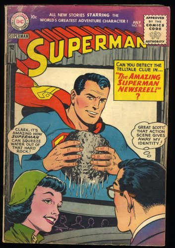 Cover Scan: Superman #98 VG 4.0 DC Comics Amazing Superman Newsreel - Item ID #254826