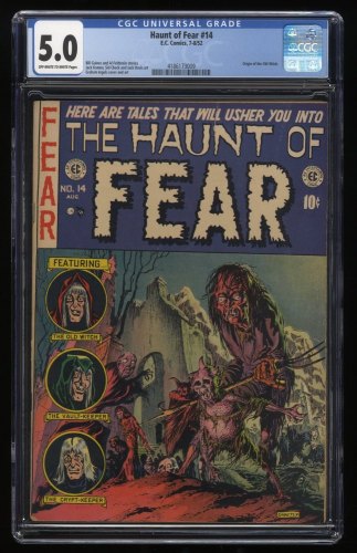 Haunt of Fear #14 CGC VG/FN 5.0 A Little Stranger! Graham Ingels Cover Art!