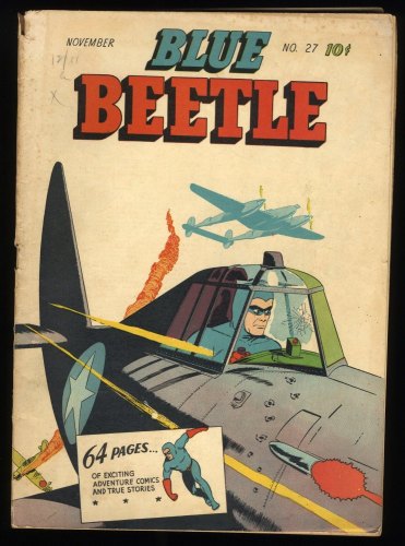 Cover Scan: Blue Beetle #27 VG- 3.5 Golden Age! Fish Scale Man! - Item ID #255135