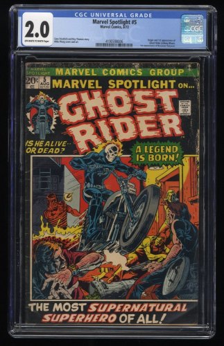 Marvel Spotlight #5 CGC GD 2.0 1st Appearance Ghost Rider! Stan Lee!