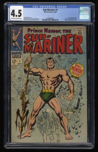Sub-Mariner #1 CGC VG+ 4.5 Off White to White Origin of Sub-Mariner Retold!