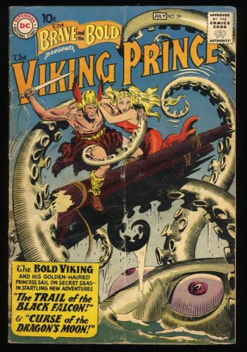 Cover Scan: Brave And The Bold #24 VG 4.0 Joe Kubert Cover Art! Viking Prince - Item ID #255972