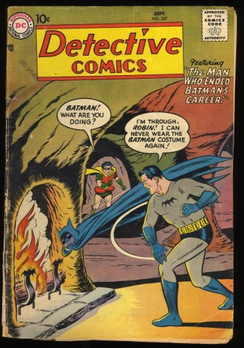 Cover Scan: Detective Comics (1937) #247 GD/VG 3.0 - Item ID #255975