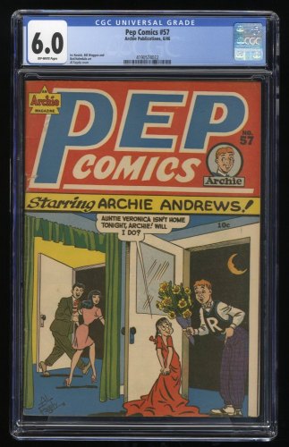 Cover Scan: Pep Comics #57 CGC FN 6.0 Archie Comic Magazine! Golden Age! Al Fagaly Art! - Item ID #256023