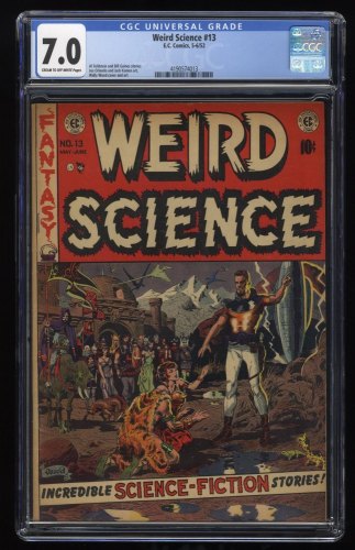 Weird Science #13 CGC FN/VF 7.0 Al Feldstein Cover Art! Science Fiction!
