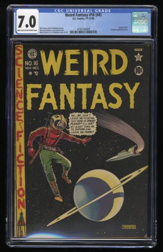 Cover Scan: Weird Fantasy #16 CGC FN/VF 7.0 (#4) Atomic Explosion Panel Used SOTI! - Item ID #256691