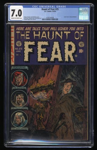 Haunt of Fear #25 CGC FN/VF 7.0 The New Arrival! Graham Ingels Cover Art!