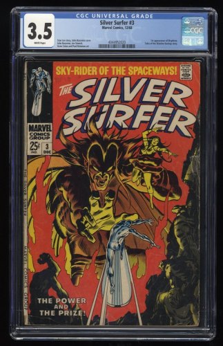 Silver Surfer #3 CGC VG- 3.5 White Pages 1st Appearance Mephisto! John Buscema!