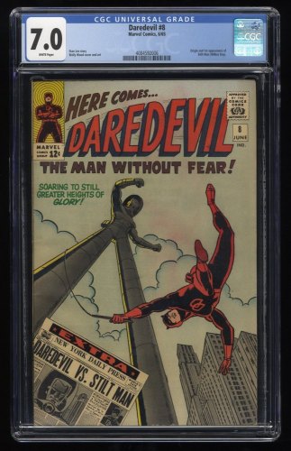 Cover Scan: Daredevil #8 CGC FN/VF 7.0 White Pages Origin and 1st Appearance Stilt-Man! - Item ID #257810