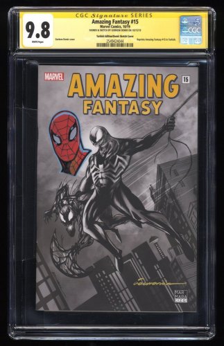 Amazing Fantasy #15 CGC NM/M 9.8 Signed/Sketch SS Gorkem Demir Turkish Edition