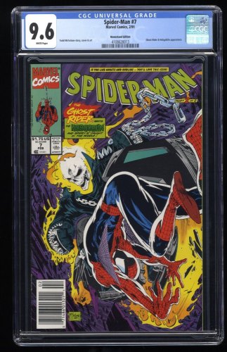 Spider-Man #7 CGC NM+ 9.6 White Pages Newsstand Variant