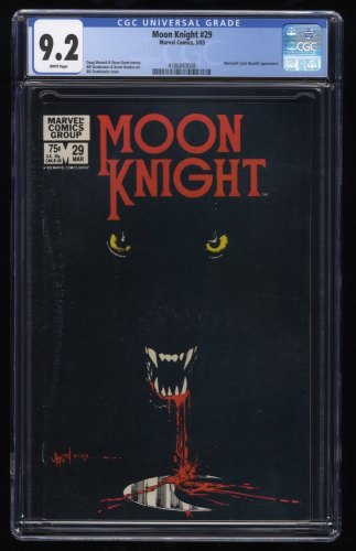 Moon Knight #29 CGC NM- 9.2 Bill Seinkiewicz Werewolf by Night Cover!