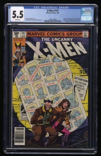 Uncanny X-Men #141 CGC FN- 5.5 White Pages Days of Future Past Pt. 1!