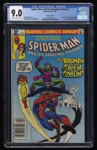Cover Scan: Spider-man and His Amazing Friends #1 CGC VF/NM 9.0 Newsstand Variant - Item ID #260142