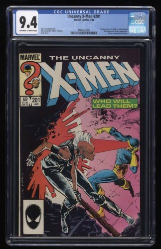 Uncanny X-Men #201 CGC NM 9.4 Off White to White 1st Baby Cable!