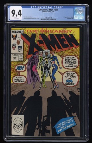 Uncanny X-Men #244 CGC NM 9.4 1st Appearance Jubilee! Claremont Silvestri Art!