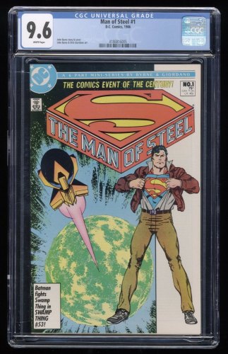 Man of Steel #1 CGC NM+ 9.6 White Pages