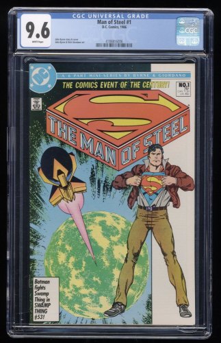 Man of Steel #1 CGC NM+ 9.6 White Pages