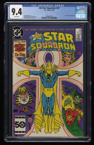 Cover Scan: All-Star Squadron #47 CGC NM 9.4 White Pages McFarlane! - Item ID #260715