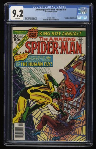 Cover Scan: Amazing Spider-Man Annual #10 CGC NM- 9.2 White Pages 1st Human Fly! - Item ID #260881