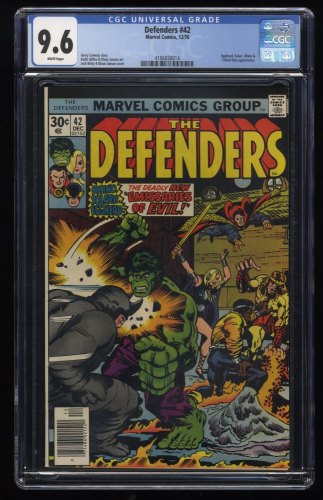 Cover Scan: Defenders #42 CGC NM+ 9.6 White Pages - Item ID #260921