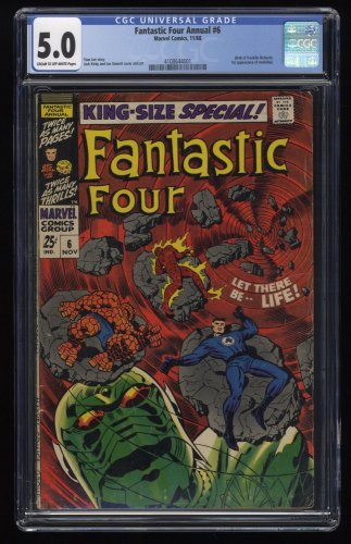 Cover Scan: Fantastic Four Annual #6 CGC VG/FN 5.0 1st Appearance Annihilus! - Item ID #261124