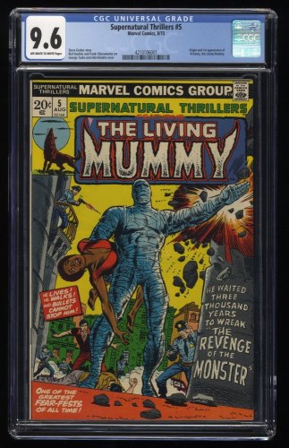 Cover Scan: Supernatural Thrillers #5 CGC NM+ 9.6 1st Appearance Living Mummy! - Item ID #265160