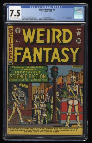 Weird Fantasy #6 CGC VF- 7.5 Off White to White