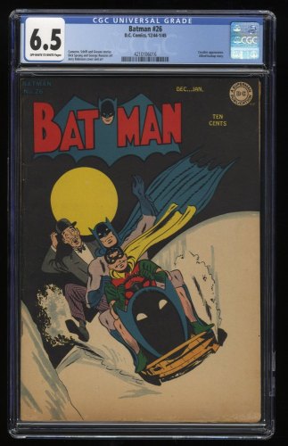 Batman #26 CGC FN+ 6.5 Golden Age! Robin! Joker! Alfred Pennyworth!