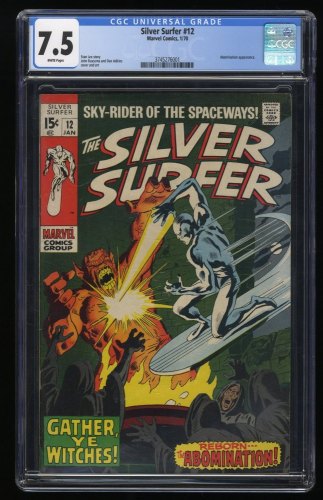 Cover Scan: Silver Surfer #12 CGC VF- 7.5 White Pages Beyonder! Marshall Rogers Art! - Item ID #266032