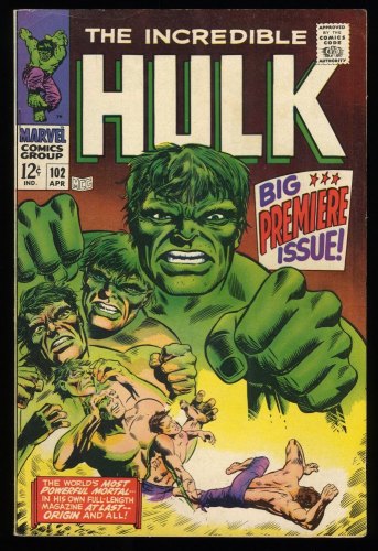 Incredible Hulk #102 FN/VF 7.0 White Pages Continued from Tales 101!