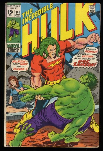 Cover Scan: Incredible Hulk #141 VG+ 4.5 1st Appearance Doc Samson!!  Trimpe Cover - Item ID #267089