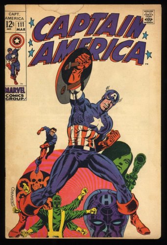 Cover Scan: Captain America #111 VG+ 4.5 Classic Jim Steranko Cover! Madame Hydra! - Item ID #267565