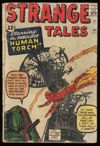 Cover Scan: Strange Tales #101 GD- 1.8 1st Solo Human Torch since 1954! - Item ID #267569