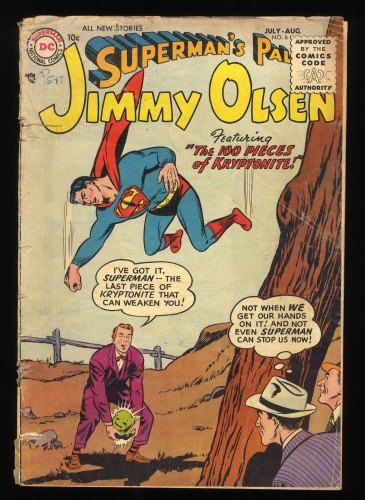 Cover Scan: Superman's Pal, Jimmy Olsen #6 GD+ 2.5 Golden Age!  Curt Swan Cover! - Item ID #267844