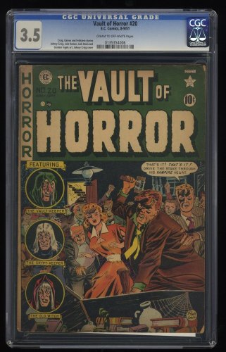 Cover Scan: Vault of Horror #20 CGC VG- 3.5 Classic EC Comics! - Item ID #268174
